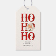 Ho Ho Ho Vintage Père Noël Holiday Tags cadeaux