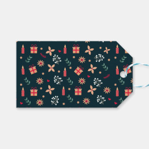 Étiquettes-cadeau Holly Berry Art Motif Christmas Art Candle Art C