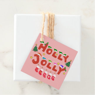 Étiquettes Cadeau Holly Jolly