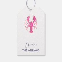 Homard Coastal Chic Custom Cadeaux Tags