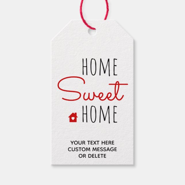 Étiquettes-cadeau Home Sweet Home Immobilier Open House Fermeture (Devant)