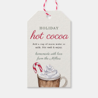 Étiquettes-cadeau Homemade with Love Holiday Hot Cocoa Mix Christmas
