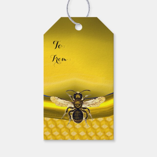 ÉTIQUETTES-CADEAU HONEY BEE, BEEKEEPER NOËL VACANCES (Devant)