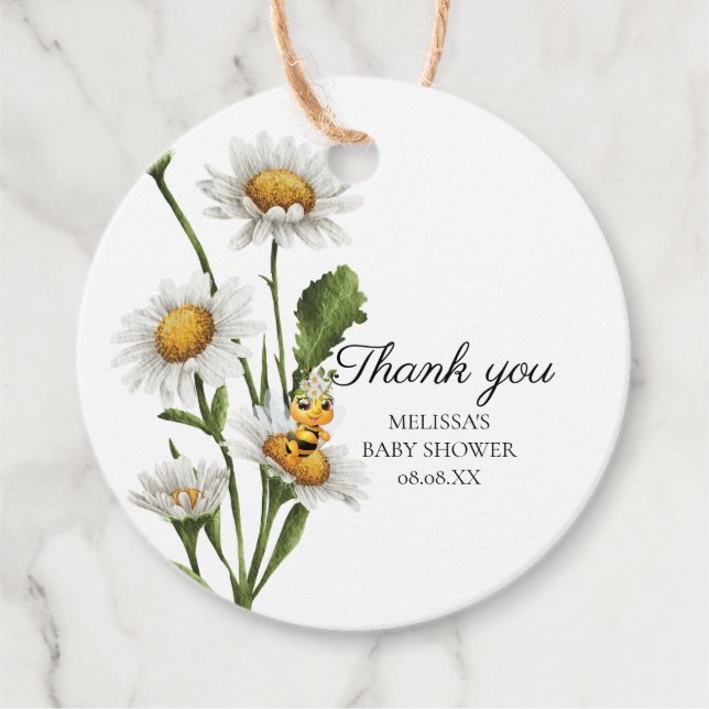 Étiquettes Cadeau Honeybee Mama to Bee Baby shower (Devant)