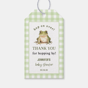 Étiquettes-cadeau Hop On Over Frog Thème Baby shower