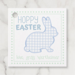 Étiquettes Cadeau Hoppy Easter Bunny Boys Tags cadeaux