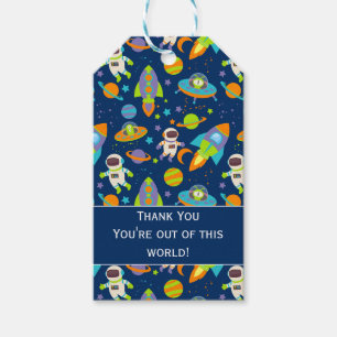 Étiquettes-cadeau Hors de ce monde, la fête de l'espace favorise