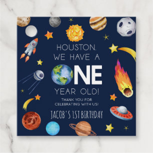 Étiquettes Cadeau Houston Nous avons un an 1er anniversaire fête