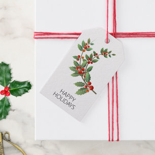 Étiquettes-cadeau Houx Simpliste 