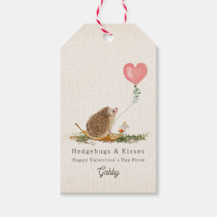 Étiquettes-cadeau Hugs de haies et baisers Champignon de haies Valen