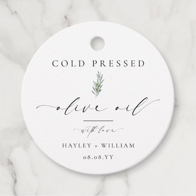 Étiquettes Cadeau Huile d'olive Ellesmere (Devant)