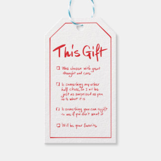 Étiquettes-cadeau Humorous Handwritten Gift Tag