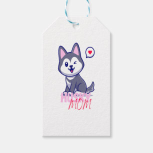 Étiquettes-cadeau Husky Chig Maman Cute Kawaii Chiot