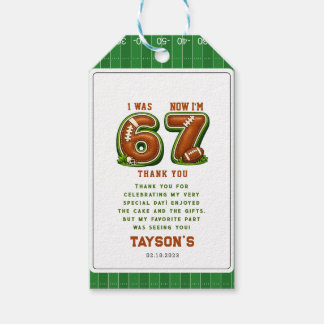 Étiquettes-cadeau I Was 6, Now I’m 7 – Football America 7th Birthday