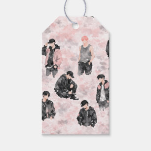 Étiquettes-cadeau Idoles K-Pop esthétiques Silhouette Streetwear