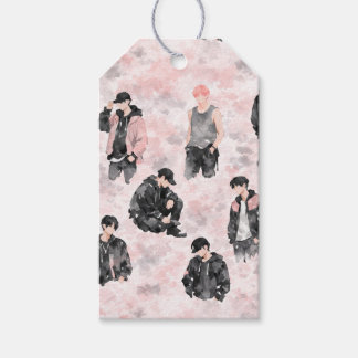 Étiquettes-cadeau Idoles K-Pop esthétiques Silhouette Streetwear