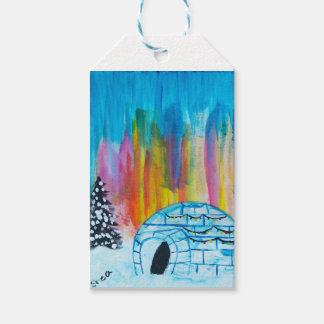 Étiquettes-cadeau Igloo festif