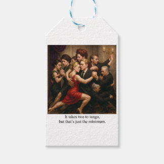 Étiquettes-cadeau Il en faut deux pour tango, mais c'est juste le mi