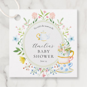 Étiquettes Cadeau Il est temps pour le Fleur sauvage Whimsical Baby