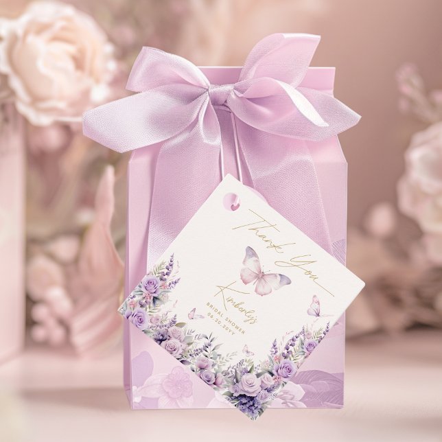 Étiquettes Cadeau Il Me Donne Des Papillons Fleurs Sauvages Shower D (Créateur téléchargé)