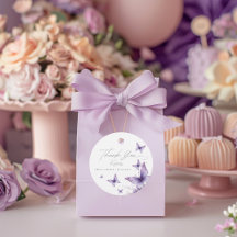 Il me donne des papillons violets : Baby Shower po