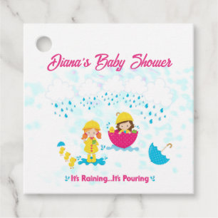 Étiquettes Cadeau Il pleut, il verse le Baby shower du jour de la pl