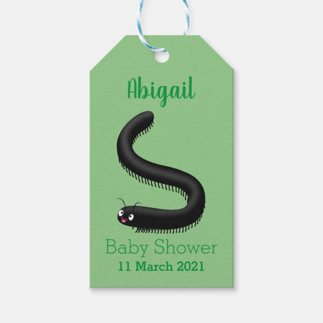 Étiquettes-cadeau Illustration de dessin mignon millipede (Devant)