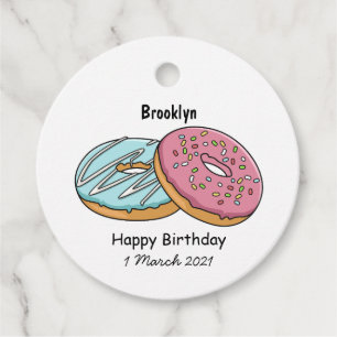 Étiquettes Cadeau Illustration de Donut