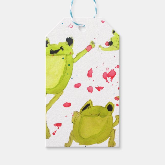Étiquettes-cadeau Illustration de la grenouille mûre (Devant)