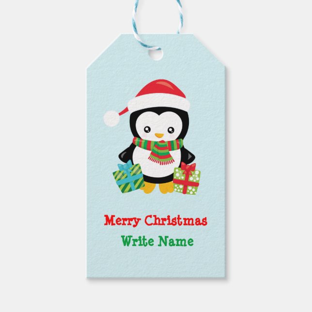 Étiquettes-cadeau Illustration de Merry Christmas (Devant)