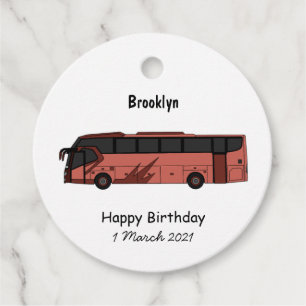 Étiquettes Cadeau Illustration du bus