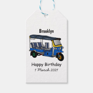 Étiquettes-cadeau Illustration Tuk tuk