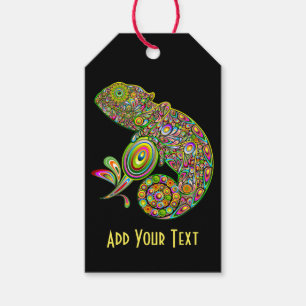 Étiquettes-cadeau Imaginaire psychédélique de Chameleon
