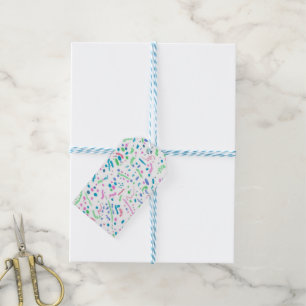 Étiquettes-cadeau Impression de confettis éclaboussés pastel