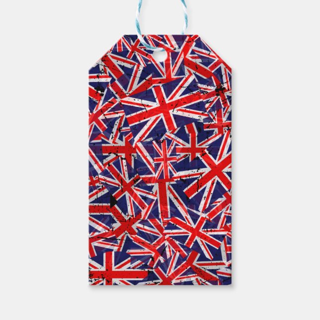 Étiquettes-cadeau Indicateur Union Jack | Drapeau britannique | Drap (Devant)