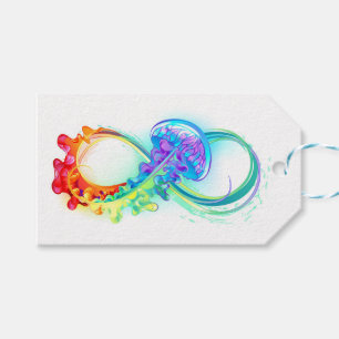 Étiquettes-cadeau Infinity avec Rainbow Jellyfish
