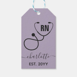 Étiquettes-cadeau Infirmière inscrite à la RN personnalisée