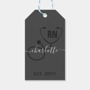 Étiquettes-cadeau Infirmière inscrite à la RN personnalisée