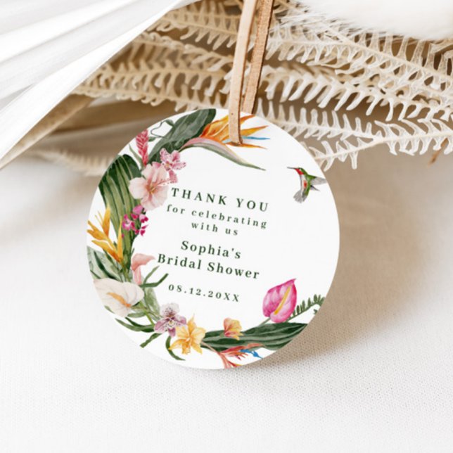 Étiquettes Cadeau Invitation à la nuptiale de couronnes florales tro (Créateur téléchargé)