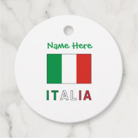 Italia e Bandiera Italiana Personnalisation verte