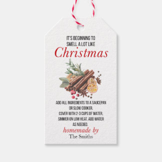 Étiquettes-cadeau It's Beginning to Smell Like Christmas Potpourri 