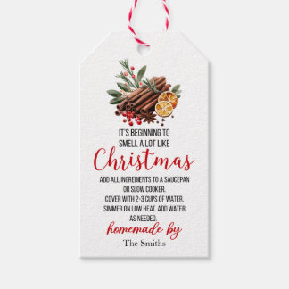 Étiquettes-cadeau It's Beginning to Smell Like Christmas Potpourri 