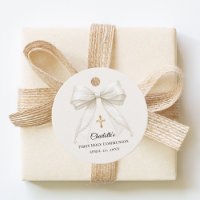 Ivory bow pearls First Holy Communion DIY