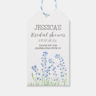 Étiquettes-cadeau Jacinthes aquarelle rustique Baby shower floral