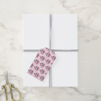 Étiquettes-cadeau Jack-O-lanterne rose