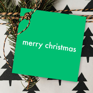Étiquettes Cadeau Jade Green Noël Minimal branché dynamique