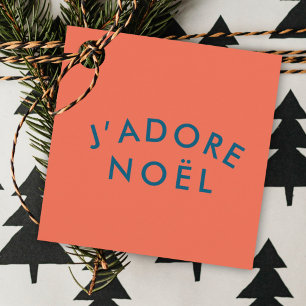 Étiquettes Cadeau J'adore Noel   Modern Love Christmas Rouge et Mari