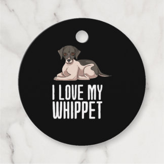 Étiquettes Cadeau J'Aime Mon Whippet