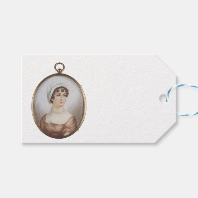 Étiquettes-cadeau Jane Austen & Her Books (Devant (Horizontal))