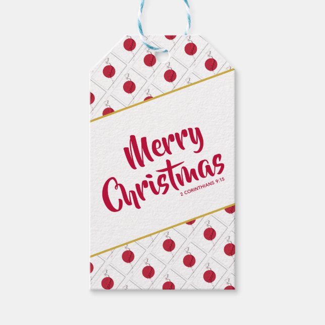 Étiquettes-cadeau JAPON Personnalisé Joyeux Noël Bible Écriture (Devant)